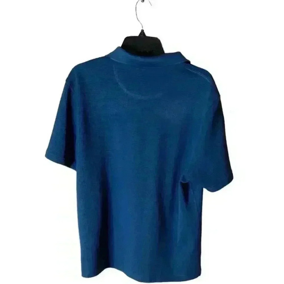 R&R Casual Men's Shirt Size Large Short Sleeves Half Front Zip Polo Top - Picture 2 of 7